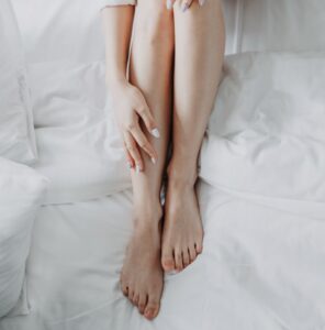 Closeup of a woman's legs