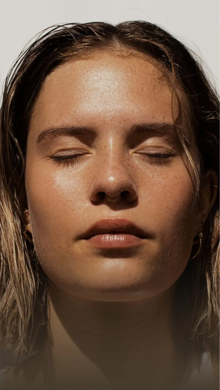 A woman in the sun